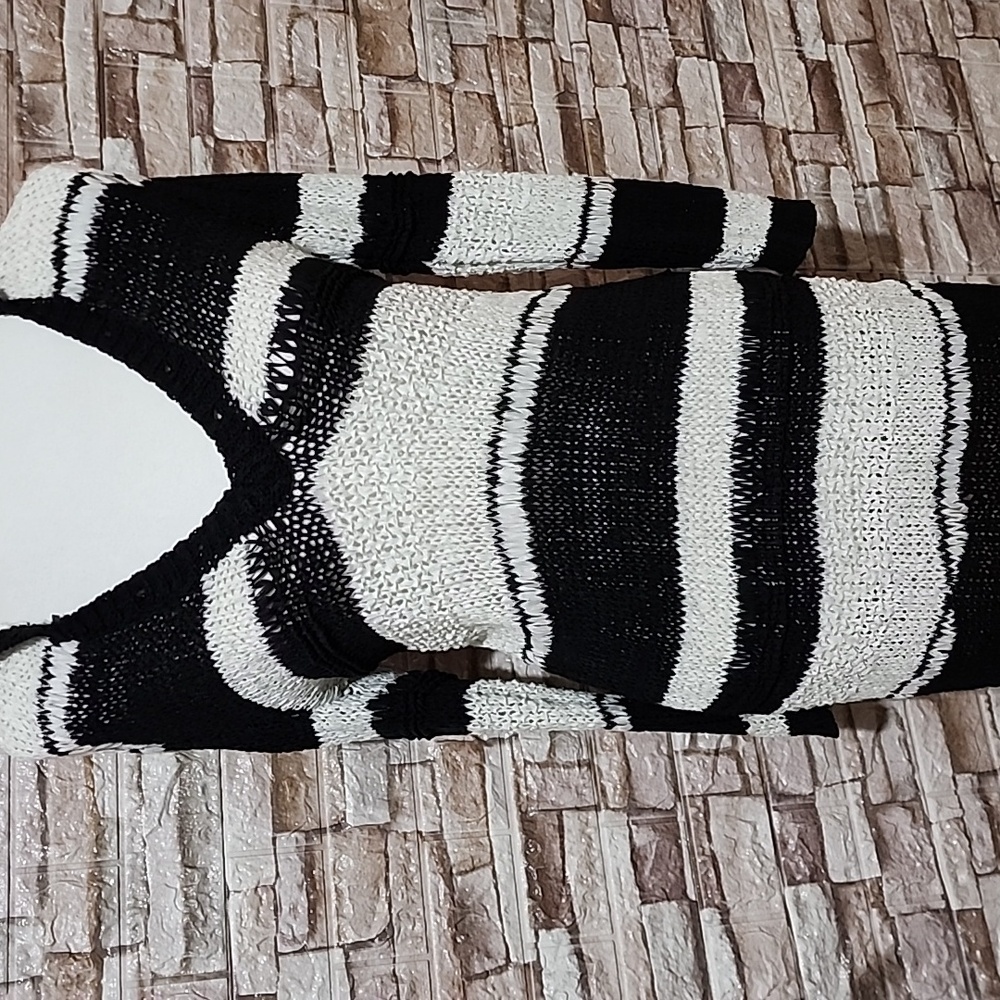 Victoria Secret White And Black Dress , Swim Cover Hoodie Sweater